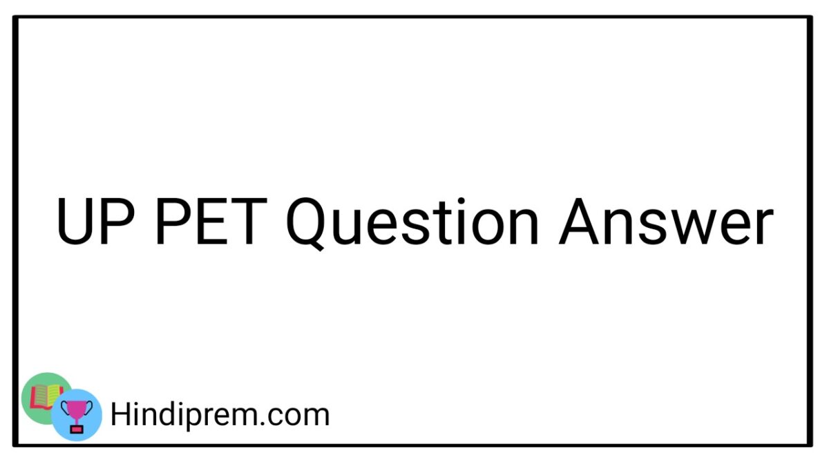UP PET Question Answer